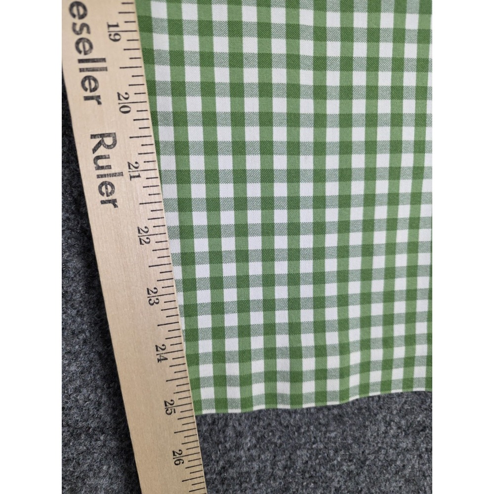 J. McLaughlin Ankle Pants Womens 10 Green White Gingham Rayon Stretch Mid Rise - Picture 4 of 9